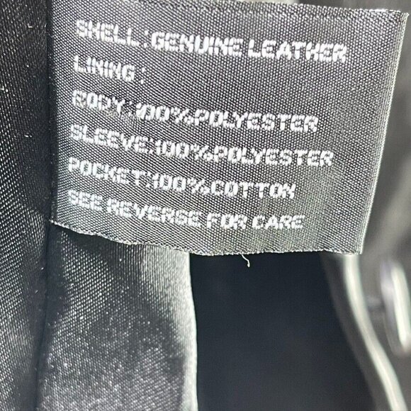 STONE MOUNTAIN Womens Black Leather Button-Up Jacket Size M - Picture 13 of 16